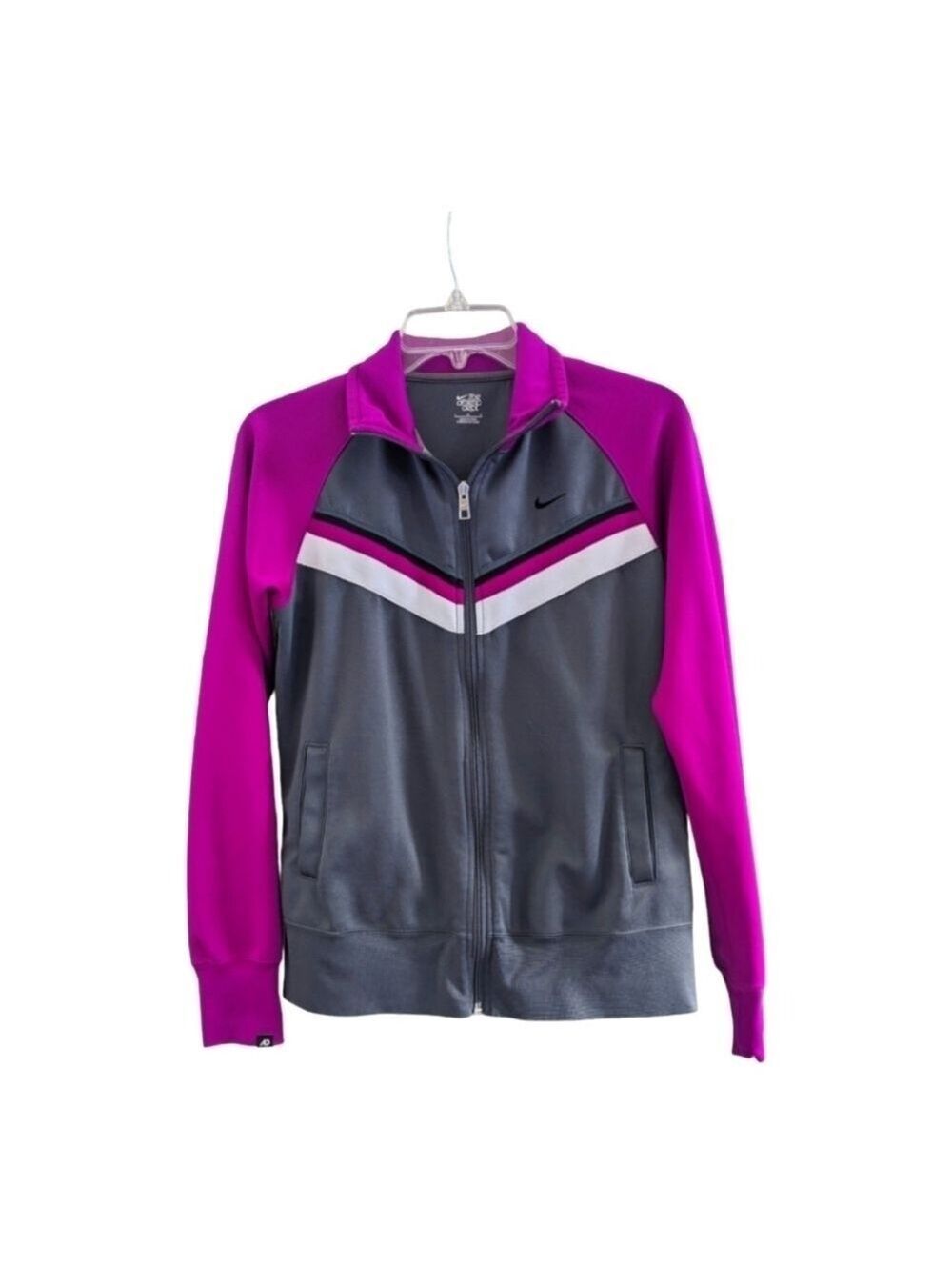NIKE The Athletic Dept purple gray full zip track jacket Size large